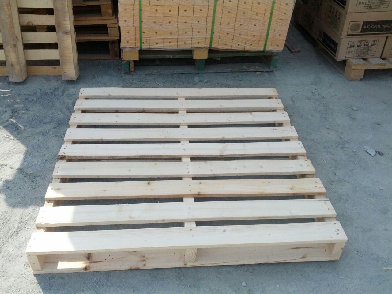 wooden pallet on the ground